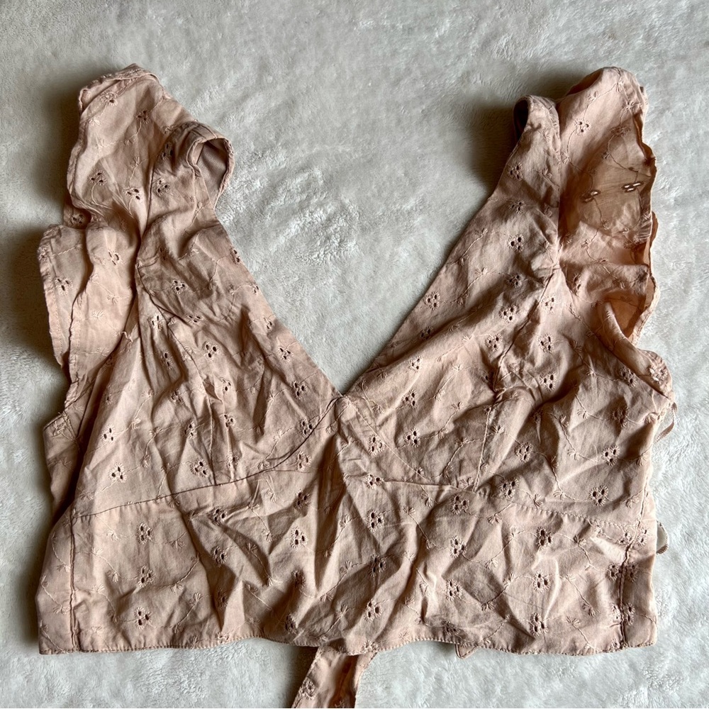 Super cropped Jayona dress top, tan color, size medium